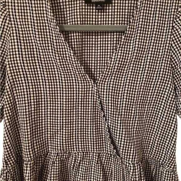 Madewell black and white patterned top - Picture 3 of 6